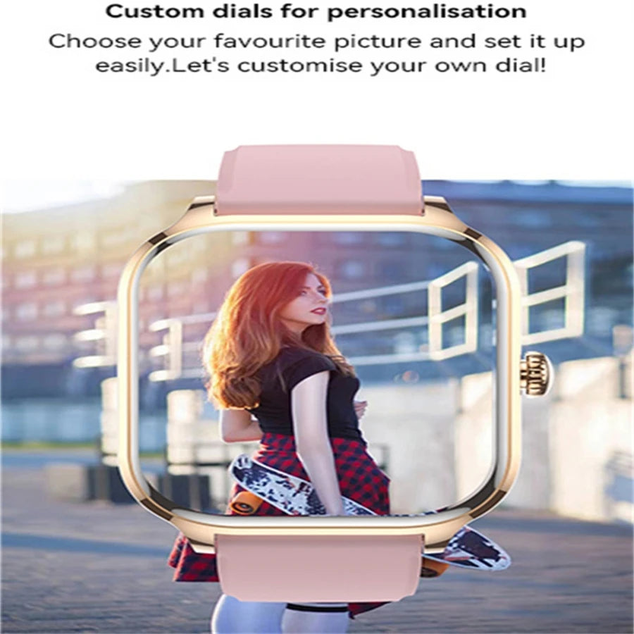 2026 New Men'S Smart Watch Women'S Gift 2.01Inch HD Full Touch Screen Sports Fitness Watch Electronics Bluetooth Talk Smartwatch